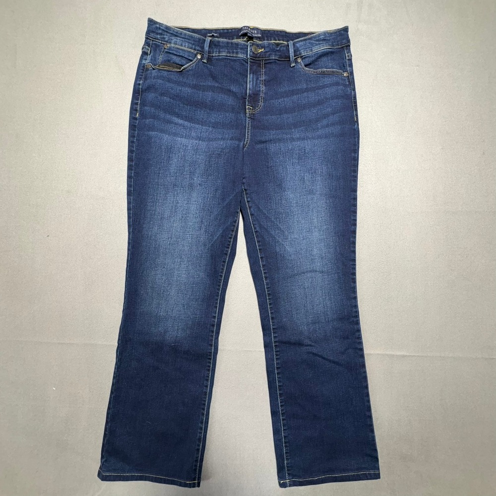 Talbots Barely Boot Curvy Jeans Size 16 Dark Wash Simply Flattering Denim Pants